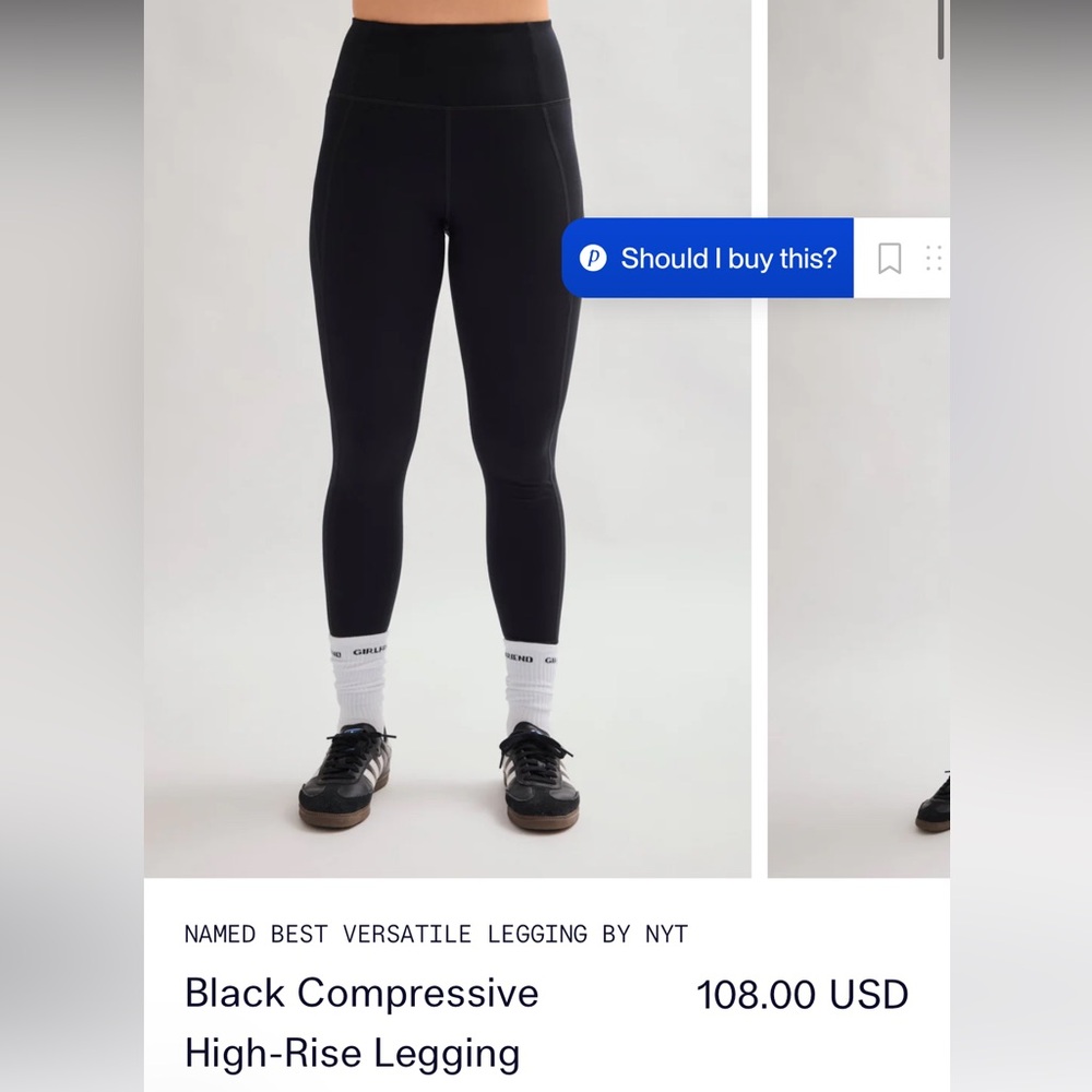 Girlfriend Collective Black Compression Leggings